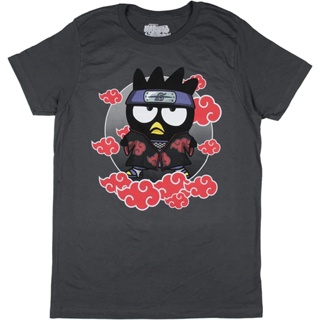 เสื้อยืดผู้ชาย Naruto X Hello Kitty Itachi Uchiha Badtz-maru Red Cloud