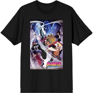 Boruto Uzumaki With Rasengan Poster Art Mens Black T-shirt