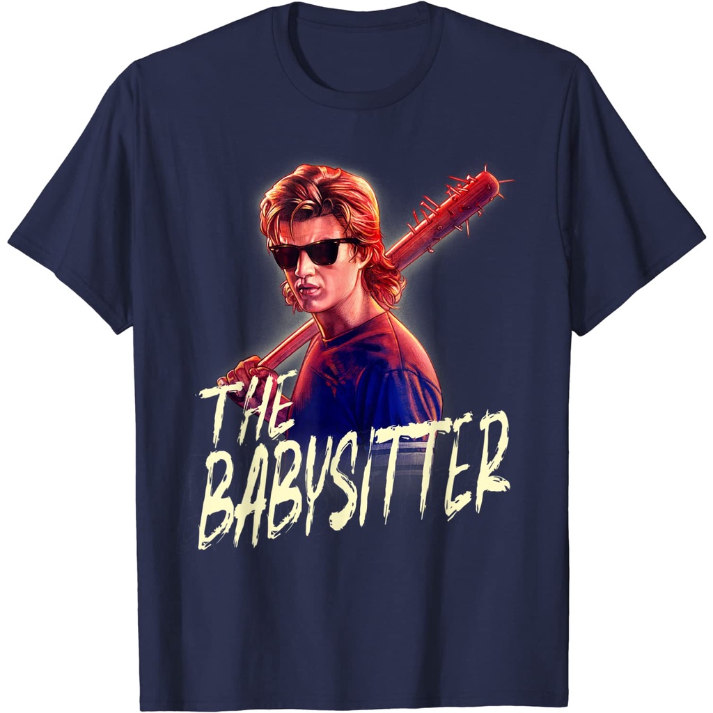 เสื้อยืดภาพเหมือนของ Netflix Stranger Things Steve The Babysitter