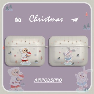 เคสหูฟัง แบบนิ่ม กันกระแทก ลายการ์ตูนหมี Duffy สําหรับ AirPods3 AirPodspro 2