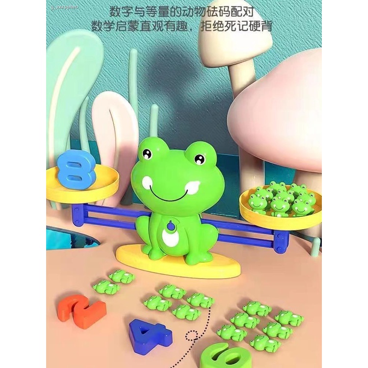 Frog Balance Children s Digital Enlightenment Logical Thinking Educational Toy Balance Training เกมปริศนาแบบโต้ตอบสำหรับ