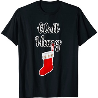 Well Hung Dirty Santa Xmas Funny Adult Humor Ugly Shirt Gift T-shirt