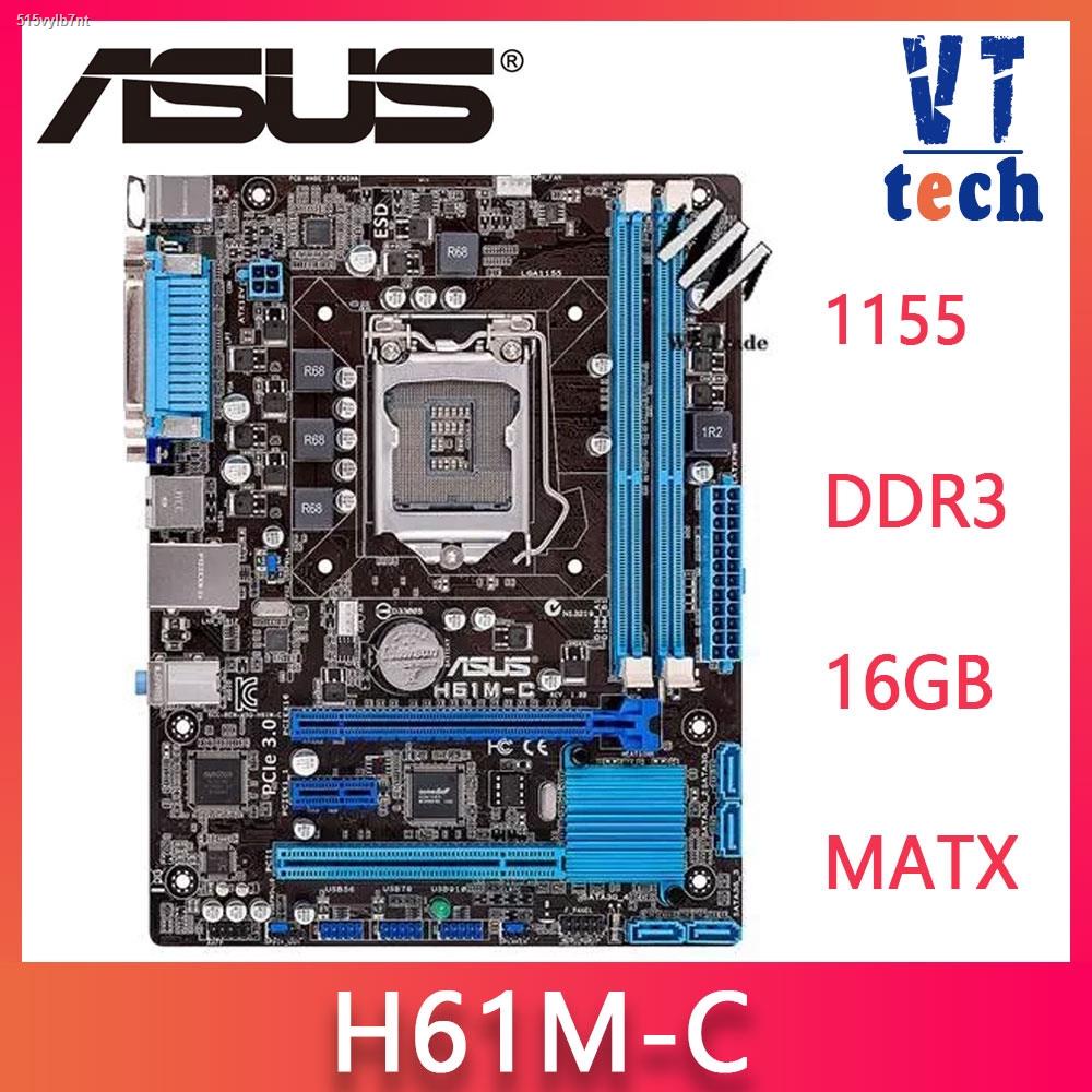 ASUS H61M-K motherboard board LGA 1155 DDR3 mainboard  support I3 I5 I7 cpu  H61 Desktop motherboard on sales