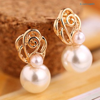 Calciumsp Fashion Women Faux Pearl Ear Studs Earrings Wedding Party Bride Ear Jewelry