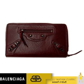 ของแท้ 💯% กระเป๋าสตางค์ BALENCIAGA ZIP AROUND LONG WALLET (RED) [2530366115]