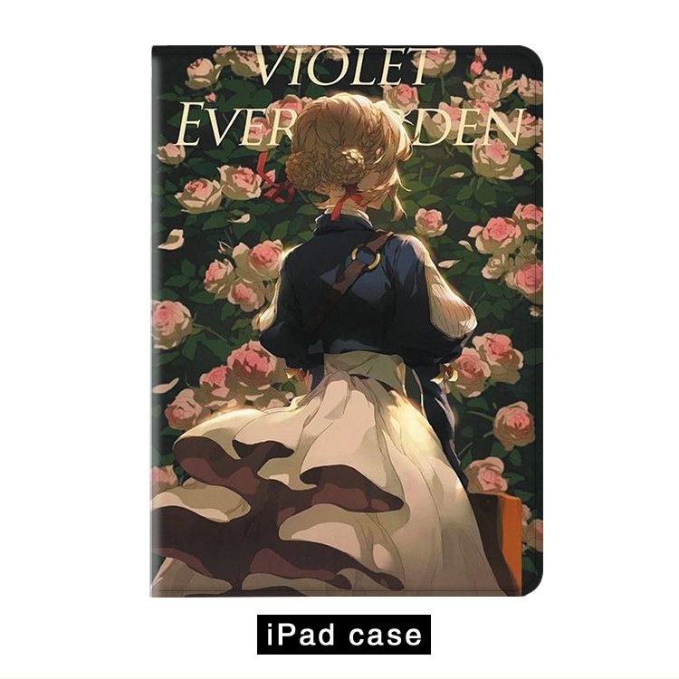 Violet Evergarden เคสไอแพด air 1/2/3/4/5 mini6 เคส ipad 10.2 gen 7 8 9 case ipad gen10 2022 pro11 tri-fold case pen slot