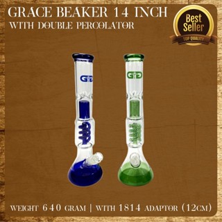 แจกันแก้ว Grace 14 Inch Beaker with Double Percolator