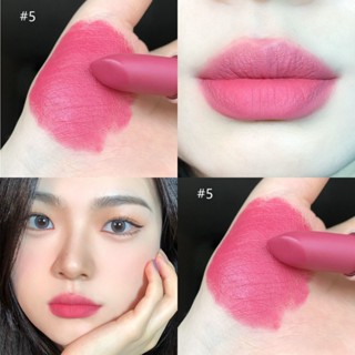 ใหม่ ลิปสติก เนื้อแมตต์ ไม่จางง่าย สีนู้ด สีชมพู สําหรับแต่งหน้า