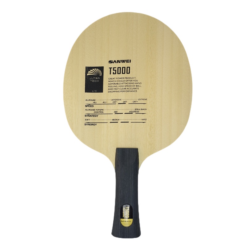 SANWEI สามมิติ T5000 แผ่นด้านล่างไม้ปิงปองคาร์บอน 5 ไม้ 2 คาร์บอน LD แนวนอนยิงตรงแผ่นด้านล่างไม้ปิงป
