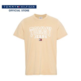 Tommy Hilfiger เสื้อยืดแขนสั้นผู้ชาย รุ่น DM0DM16831 AB4 - สีเบจ