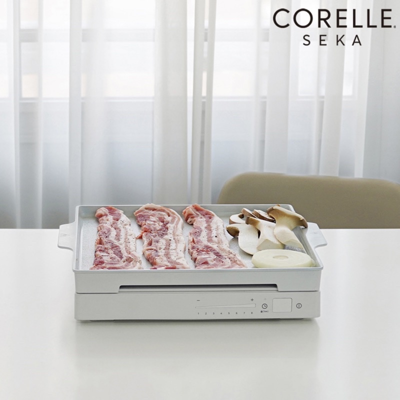 [Corelle] Slim Induction & Grill Set: ชุดเตาแม่เหล็กไฟฟ้า induction พร้อมกระทะย่าง