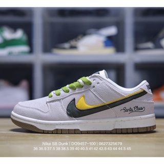 พร้อมส่ง shot of N_ike SB Dunk Low SE "85 Double Swoosh Sail Orange" Dunk Series รองเท้าสเก็ตบอร์ดลําลอง ข้อสั้น