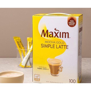 กาแฟลาเต้เกาหลี maxim mocha gold simple latte coffee mix 20sticks(No box)