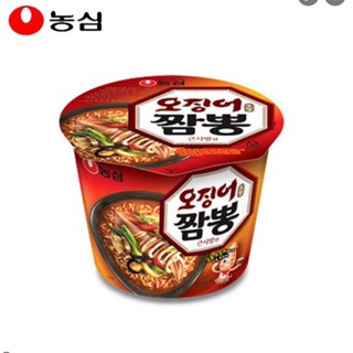 มาม่าเกาหลี จัมปงรสปลาหมึกรสซีฟู้ด nongshim ojingo champong cup 오징어 짬뽕 115g