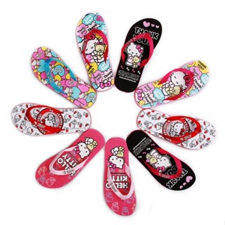 ** * รองเท้าแตะลําลอง ลายการ์ตูน Hello Kitty สีชมพู เหมาะกับเดินชายหาด สําหรับผู้หญิง