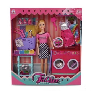 LX300-15  Barbie ซักอบรีดสุ่มสีชุด อุปกรณ์
บาร์บี้ ซาลอน Barbie ซักอบรีด