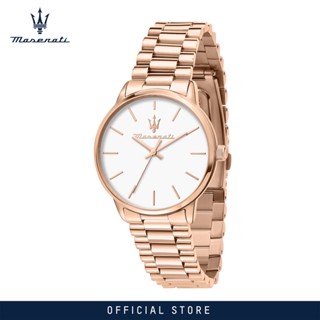 [2 Years Warranty] Maserati Royale 36mm Rose Gold Stainless Steel  Womens Quartz Watch R8853147506