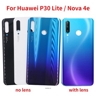 ใหม่ ฝาครอบแบตเตอรี่ด้านหลัง พร้อมเลนส์กล้อง สําหรับ Huawei P30 Lite 48MP Nova 4e 24MP