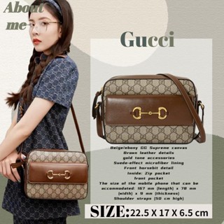 กุชชี่ Gucci 1955 Horsebit Vintage Gold Buckle Camera Bag/Small/Ladies Messenger Bag