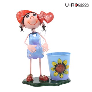 U-RO DECOR กระถางดอกไม้ รุ่น SUSIE-A (ซูซี่-เอ) - สีฟ้า