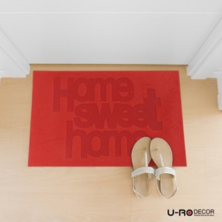 U-RO DECOR พรมอเนกประสงค์ รุ่น HOME SWEET HOME ขนาด 45x75 ซม.(สีแดง)