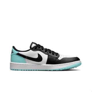 ۞☫✑Air Jordan 1 Low Golf "Copa" Trend Retro Sneakers/Black and White/Mint Blueรองเท้าผ้าใบผู้ชายญิง