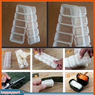 (happaypart) 5 ช่องอุปกรณ์แม่พิมพ์ม้วนข้าวปั้นซูชิ diy onigiri bento