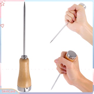 [SK] Stainless Steel Ice Pick Punch Crusher Icing Breaker Wooden Handle Kitchen Tool