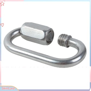 [SK] 1Pc Stainless Steel Carabiner Screw Locking Gate Hook Snap Clip Outdoor Tool