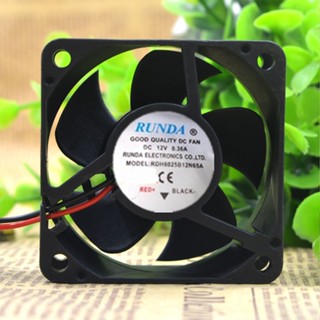 พัดลมระบายความร้อน RUNDA DC 12V 0.36A RDH6025B12N65A 6CM 6025 GOOD