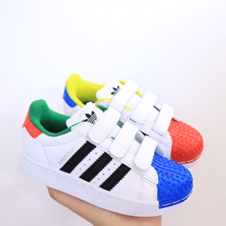 พร้อมส่ง LEGO x A_didas Originals Superstar รองเท้าผ้าใบลําลอง กันลื่น สําหรับเด็ก 360