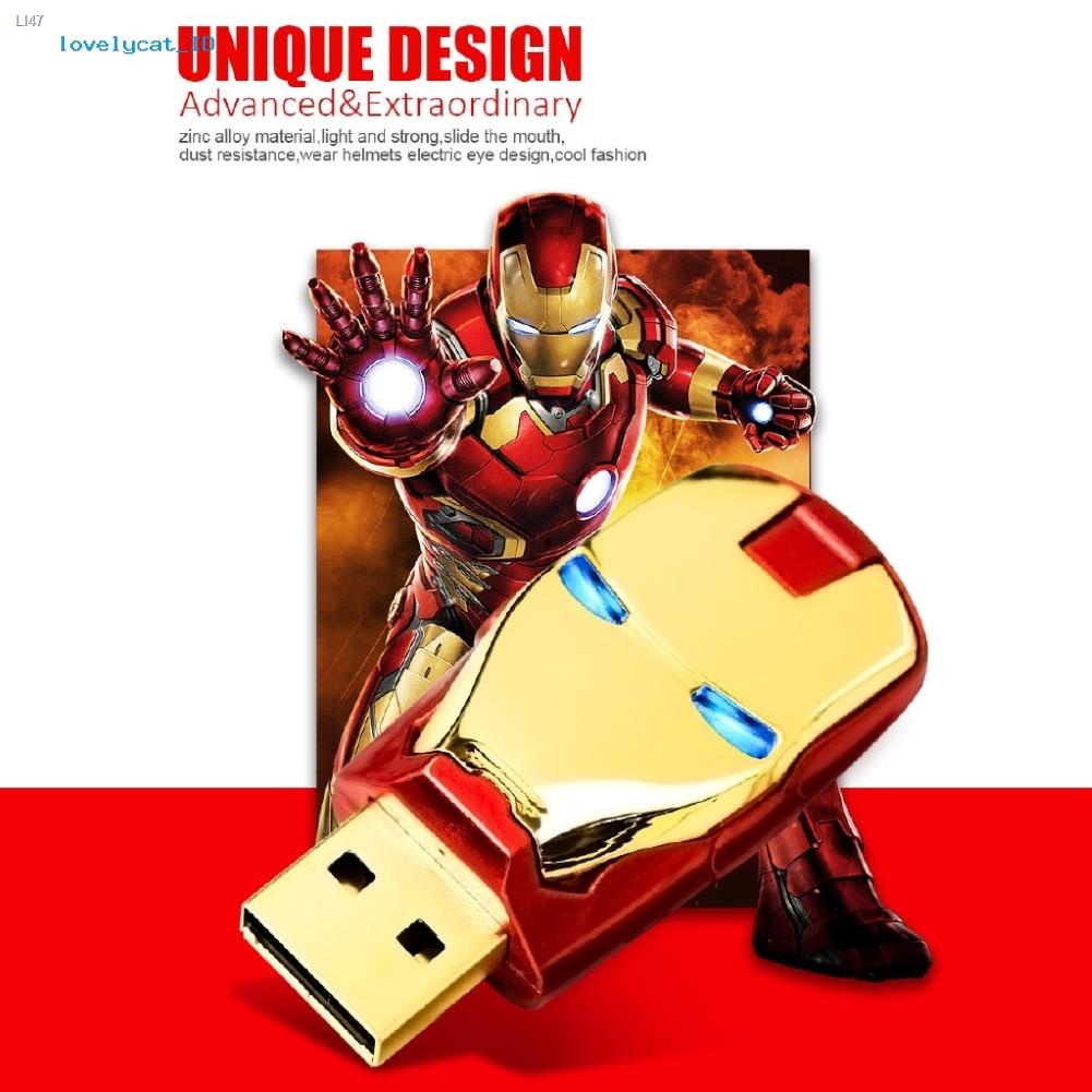 ►▧Lovelycat Iron Man 512GB 1TB 2TB USB 2.0 Flash Drive Disk Data Storage Thumb Memory Stick