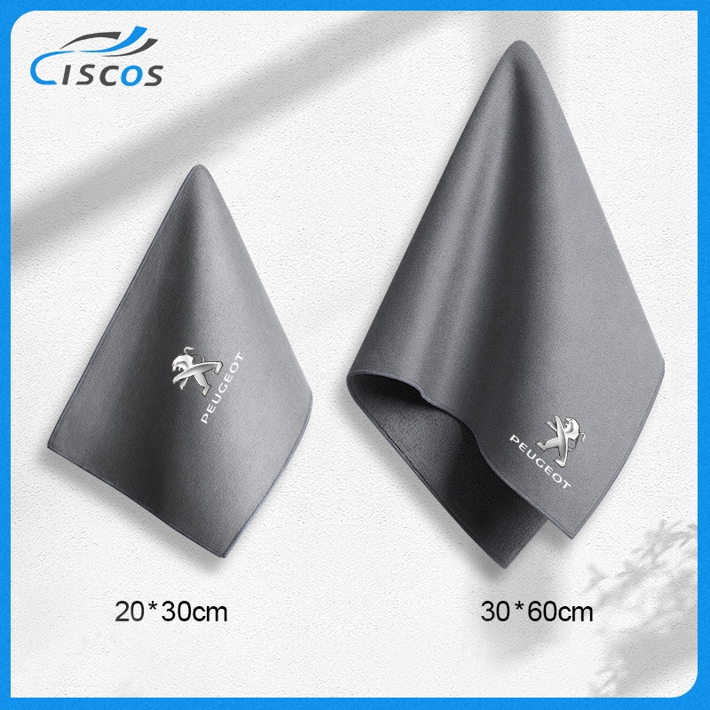 Ciscos ผ้าเช็ดรถ ผ้าล้างรถ ผ้าเช็ครถ ของแต่งรถยนต์ สำหรับ Peugeot 406 3008 2008 405 5008 306 206 408