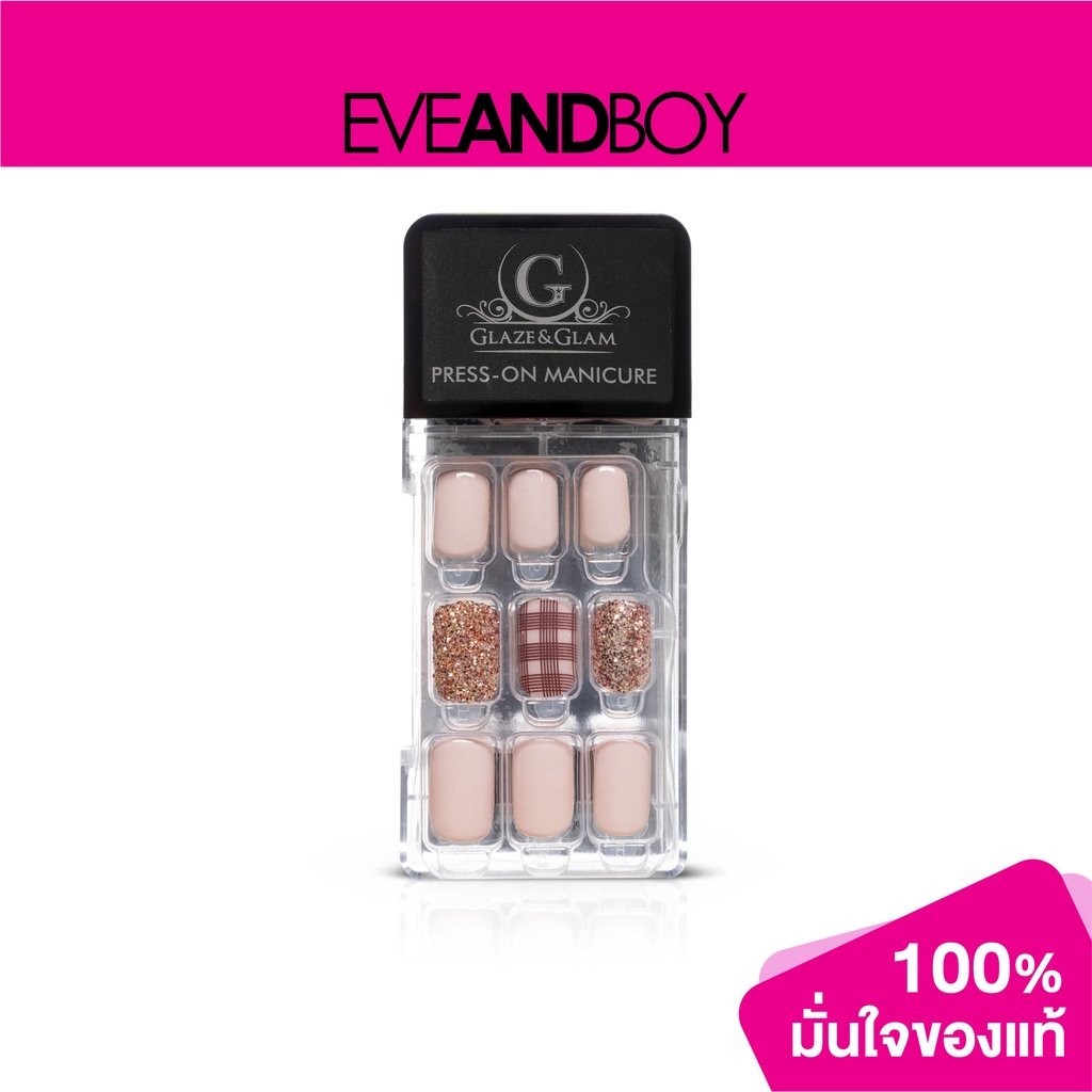 GLAZE & GLAM - Press On Manicure (30 pcs.) เล็บปลอมสำเร็จรูป