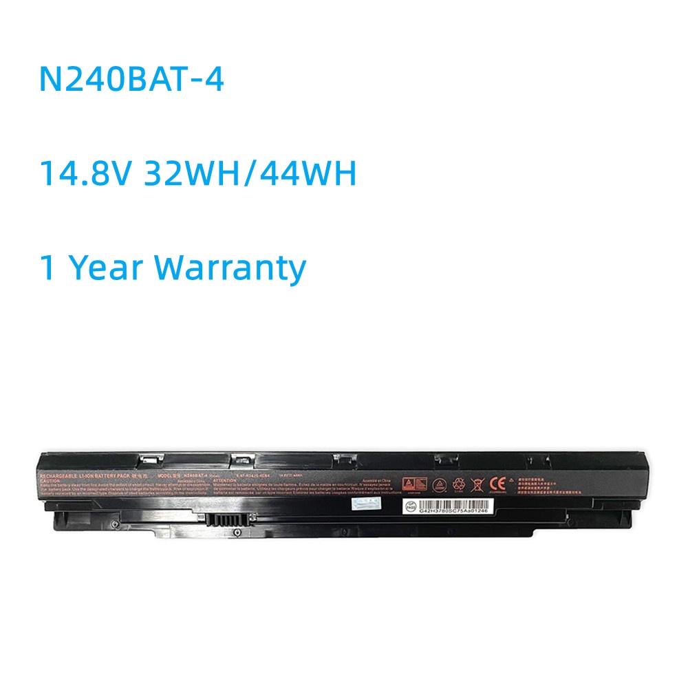 N240BAT-4 14.8V 32WH 44WH Laptop Battery for CLEVO N250LU N250JU N240BU N240JU NP3240 6-87-N24JS-42L