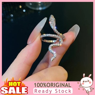 [B_398] Women Ring Shiny Elegant Charming Dress Up All Match Snake Rhinestone Ring Daily Life