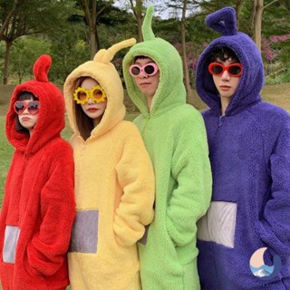 🥰COD ชุดนอน เสื้อผ้าการ์ตูน ชุดเทเลทับบี้ ขนนุ่ม ชุดนอนน่ารัก ของใช้ในบ้าน Teletubbies pajamas cartoon clothes【LittleStar6】