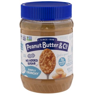 พีนัตบัตเตอร์แอนด์โกเนยถั่วซิมโพล์ครันชี่ไม่เติมน้ำตาล 454กรัม  /  Peanut Butter And Co Simply Crunchy No Added Sugar