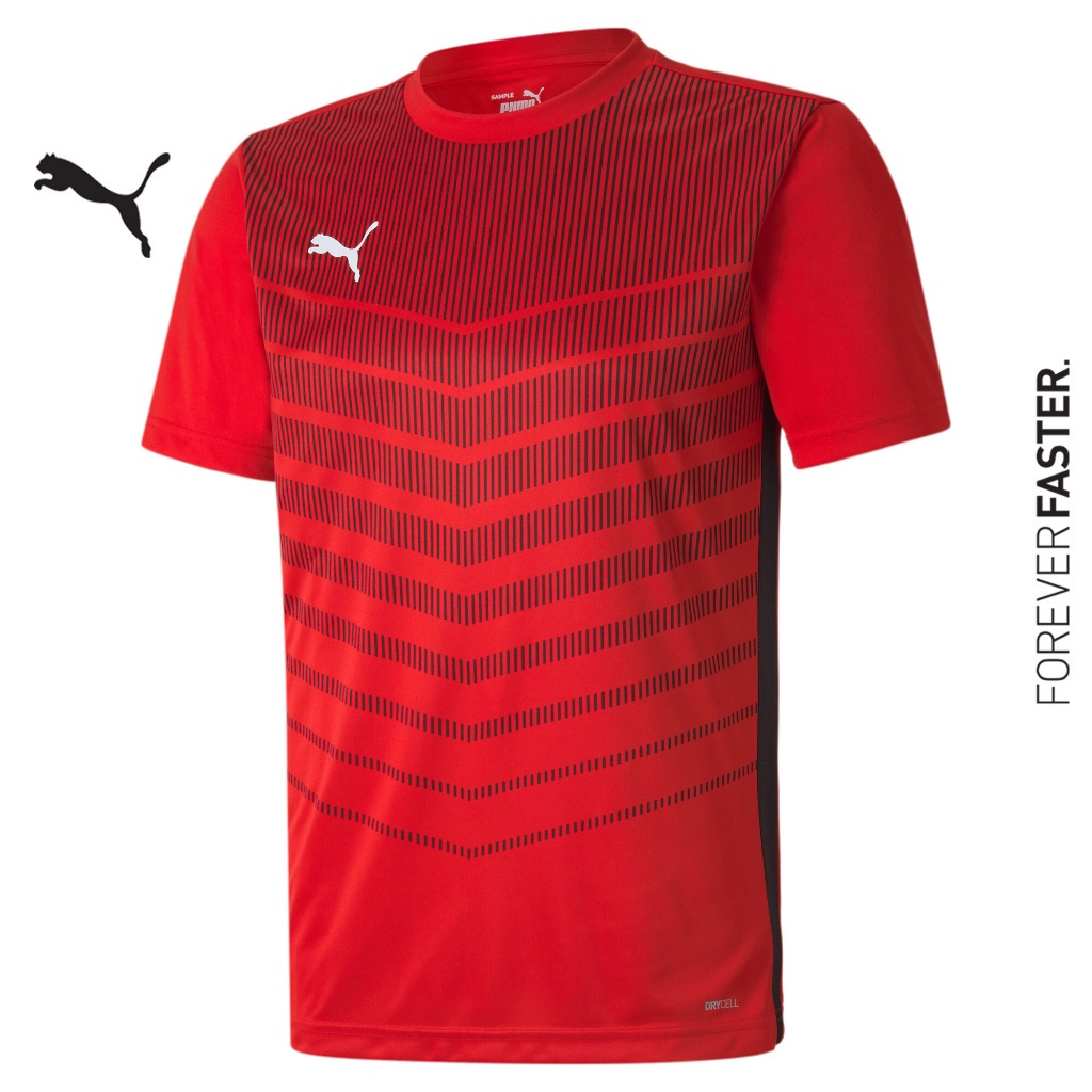 PUMA FOOTBALL เสื้อเชิ้ตผู้ชายลายกราฟิก ftblPLAY สีแดง APP