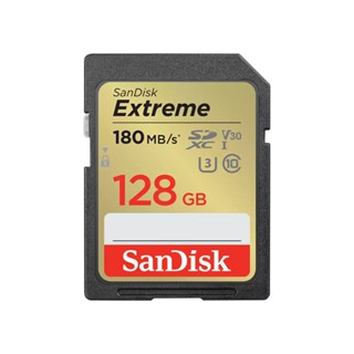 อุปกรณ์จัดเก็บข้อมูล ) 128 GB SD CARD (เอสดีการ์ด) SANDISK EXTREME SD UHS-I CARD (SDSDXVA-128G-GNCIN)