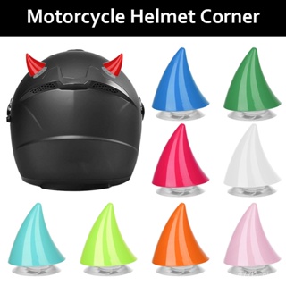 Cute Motorcycle Helmet Corner Plastic Resilient Silicone Suction Cup Soft Horn Decor Headwear Rubber Horn Headwear Acces