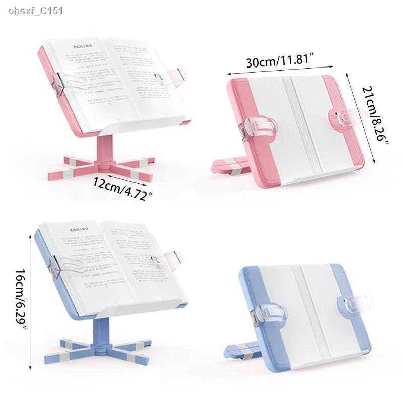 SUN Portable Book Holder Reading Stand 180 Angle Adjustment Folding Book Stand Book Holder for Reading Flexible Bookstan