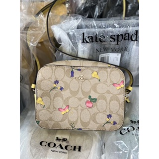 📌 พร้อมส่ง NEW COACH Mini Camera Bag In Signature Canvas With Dreamy Veggie Print  C8752