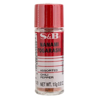 เอสแอนด์บีพริกญี่ปุ่นปรุงรส 15กรัม  /  S&amp;B Assorted Chilli Pepper 15g.