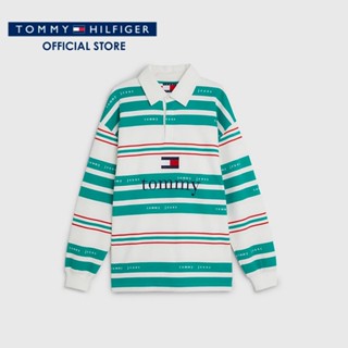 Tommy Hilfiger เสื้อสเวตเตอร์ผู้ชาย รุ่น DM0DM16003 L50 - สีเขียว