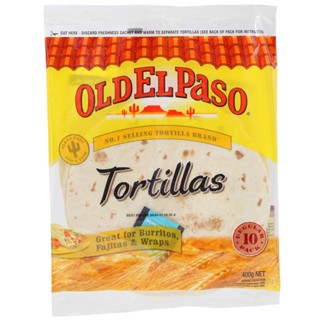 โอลด์เอลพาโซแผ่นแป้งเทอร์ทิลลาร์ 400กรัม  /  Old El Paso Tortillas 400g.