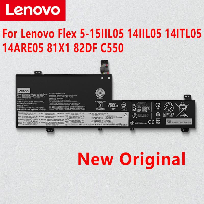 ใหม่เดิมแบตเตอรี่แล็ปท็อปสำหรับ Lenovo F LEX 14IIL05 14ITL05 14ARE05 81X1 L19D3PD6 5-15IIL05 L19L3PD