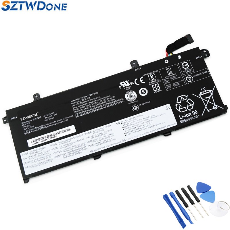 SZTWDONE L18M3P74แบตเตอรี่แล็ปท็อปสำหรับ Lenovo T Hink P AD T14 Gen 1/2 T490 P43S TP00103G /K/e L18L