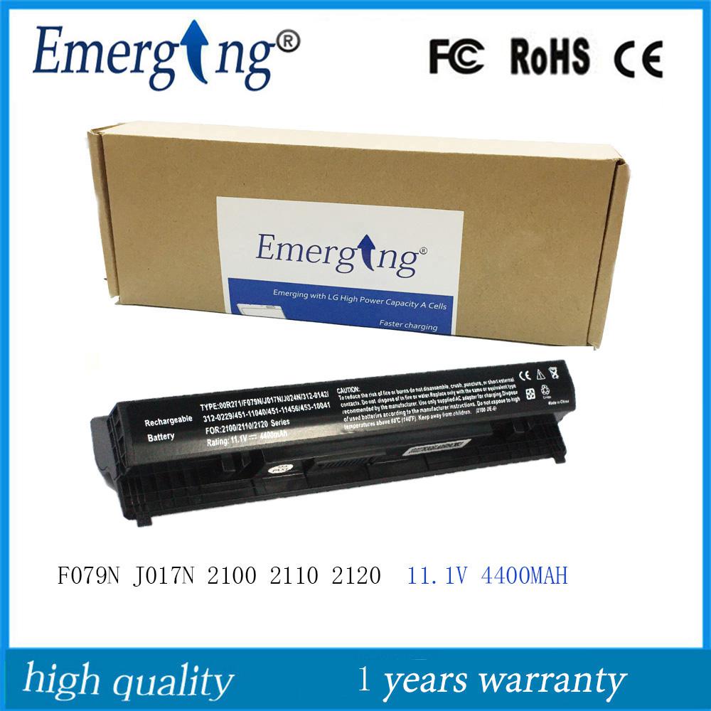 6Cells 11.1V แบตเตอรี่แล็ปท็อปใหม่สำหรับ Dell Latitude 2100 2110 2120 J017N J024N N976R P02T001