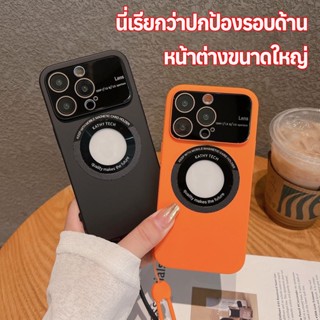 เคสไอโฟน หน้าต่างขนาดใหญ่ เคสไอโฟน เคสใสกันกระแทรก 14 13 12 11 pro promax Pro Max พร้อมำฟิล์มเลนส์ด้วย